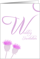 Wedding Invite pink thistle card