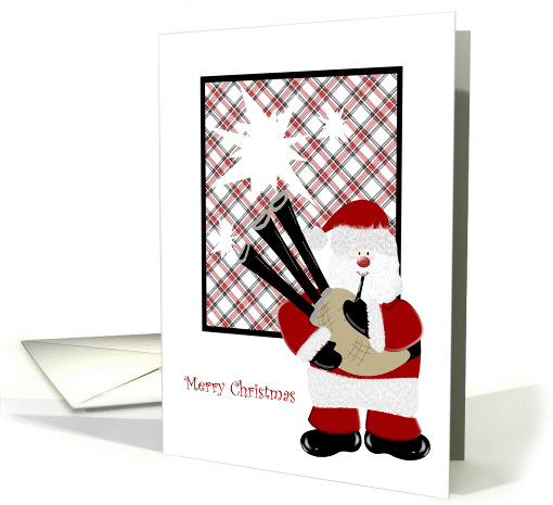 Bagpipe Santa card (248555)