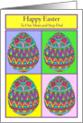 Happy Easter to Our Mom and Step-Dad Egg Quartet card