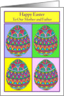 Happy Easter to Our Mother and Father Egg Quartet card