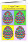 Happy Easter to Our Grandma and Grandpa Egg Quartet card