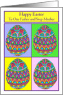 Happy Easter to Our Father and Step-Mother Egg Quartet card