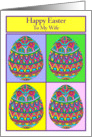 Happy Easter to My Wife Egg Quartet card