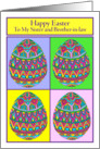 Happy Easter to My Sister and Brother-in-law Egg Quartet card