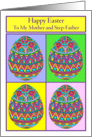 Happy Easter to My Mother and Step-Father Egg Quartet card