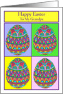 Happy Easter to My Grandpa Egg Quartet card