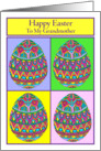 Happy Easter to My Grandmother Egg Quartet card