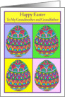 Happy Easter to My Grandmother and Grandfather Egg Quartet card