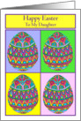 Happy Easter to My Daughter Egg Quartet card