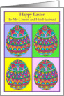 Happy Easter to My Cousin and Her Husband Egg Quartet card