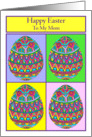 Happy Easter to My Mom Egg Quartet card