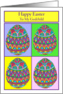 Happy Easter to My Godchild Egg Quartet card