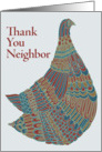 Thank You Neighbor  Avian Ambassador card