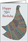 Happy 70th Birthday  Avian Ambassador card