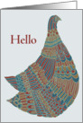 Hello  Avian Ambassador (blank interior) card