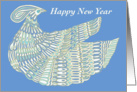 Happy New Year  Peaceful Blue Dinesh card