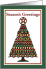 Season’s Greetings  Rustic Christmas Tree card