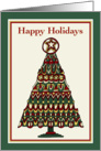 Happy Holidays  Rustic Christmas Tree card