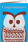 Congratulations - Dawson Owl card