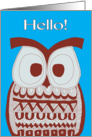 Hello! - Dawson Owl card