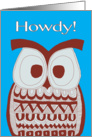 Howdy! - Dawson Owl card