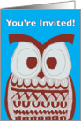 You’re Invited! Birthday Party - Dawson Owl card