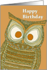 Happy Birthday - Dermot Owl card