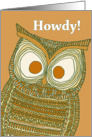 Howdy! - Dermot Owl card