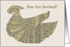 You Are Invited - Art Nouveau Dinesh Bird card