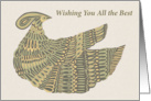 Wishing You All the Best - Art Nouveau Dinesh Bird card