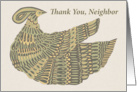 Thank You Neighbor - Art Nouveau Dinesh Bird card