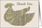 Thank You - Art Nouveau Dinesh Bird card