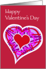 RED CELTIC HEART VALENTINE - SECRET PAL card