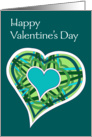 GREEN CELTIC HEART VALENTINE - I LOVE YOU card
