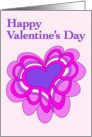 BILLOWY BLUE HEART VALENTINE card