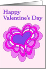 BILLOWY BLUE HEART VALENTINE - I LOVE YOU card
