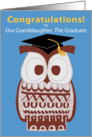 Wise Owl Graduation Card - Our Granddaughter card