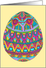 Jeweled Easter Egg on Yellow card