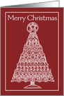 Merry Christmas Art Deco Yule Tree card