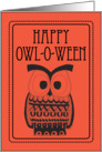 Happy Owl-o-Ween card