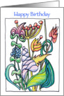 Happy Birthday Garden Flowers card