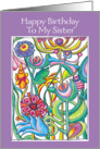 Happy Birthday Sister Garden Bouquet card