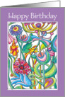 Happy Birthday Garden Bouquet card