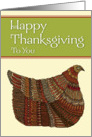 Happy Thanksgiving Harvest Hen to You card