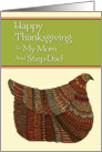 Happy Thanksgiving Harvest Hen to My Mom and Step-Dad card