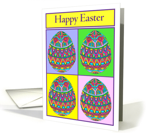 Happy Easter Egg Quartet card (1043789)