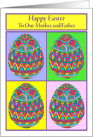 Happy Easter to Our Mother and Father Egg Quartet card