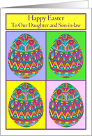 Happy Easter to Our Daughter and Son-in-law Egg Quartet card