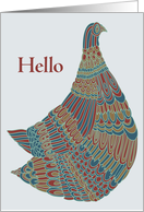 Hello  Avian Ambassador (blank interior) card