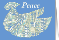 Peace  Peaceful Blue Dinesh card